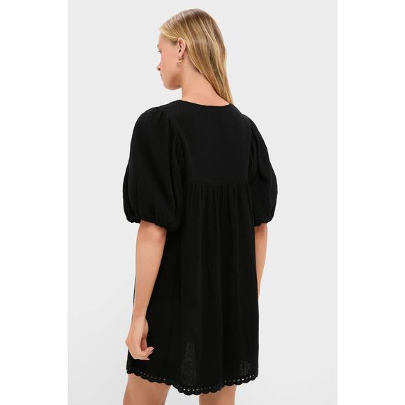 HYACINTH HOUSE Black Crochet Diana Mini Dress Size M NWT Retail $148 Tuckernuck - Picture 2 of 8